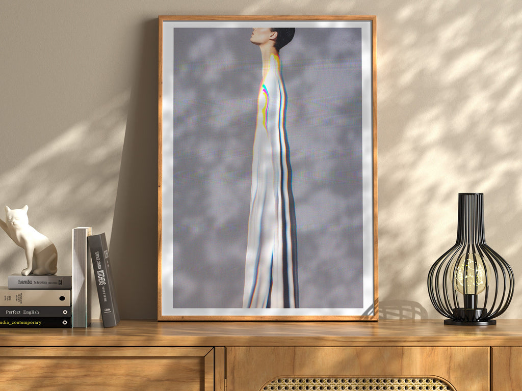 Surreal Altered Fashion Portrait Wall Art - Unique Futuristic Aesthetic Decor for Home or Office | Untitled (8) Giclée Print