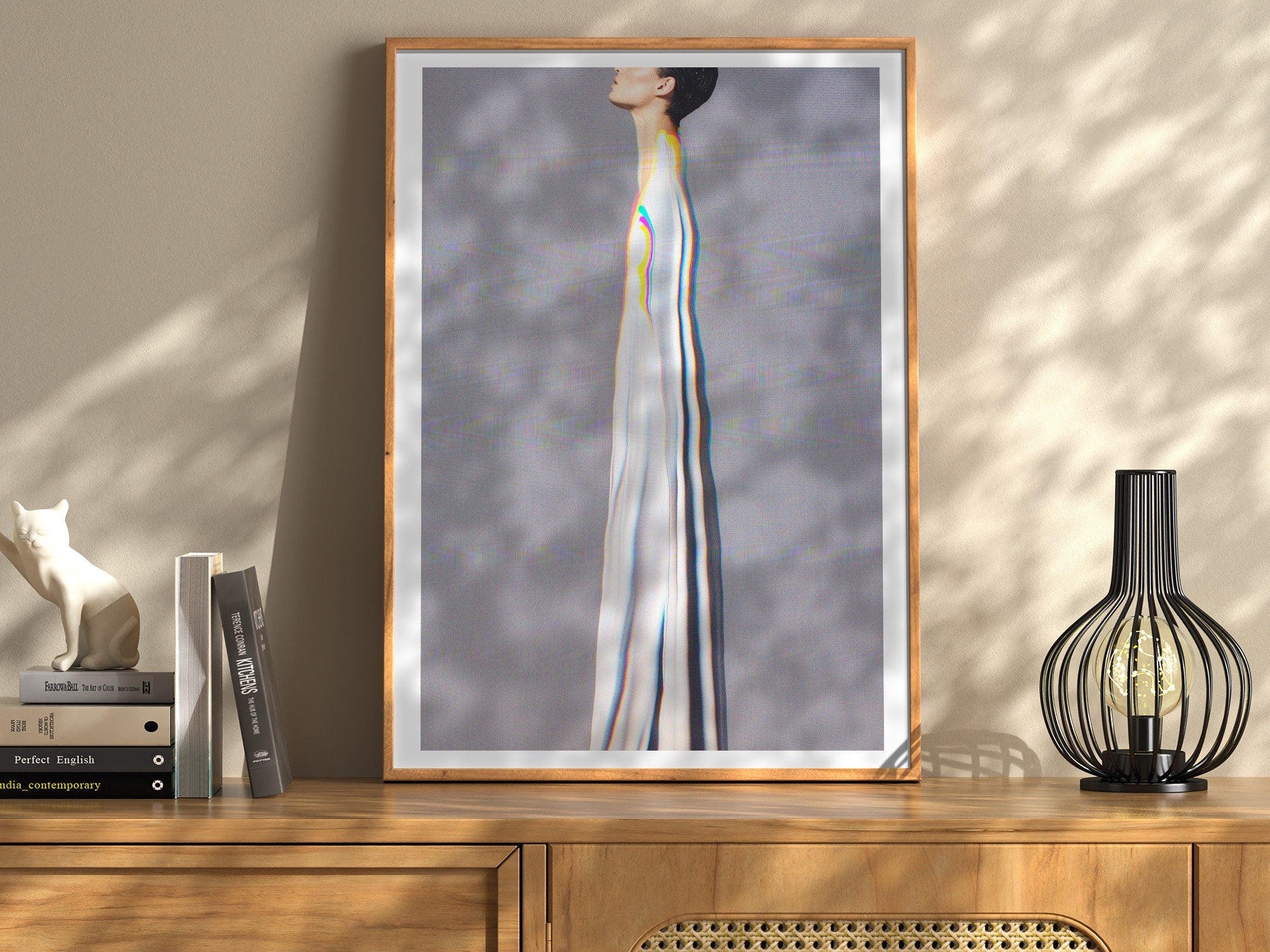 Surreal Altered Fashion Portrait Wall Art - Unique Futuristic Aesthetic Decor for Home or Office | Untitled (8) Giclée Print