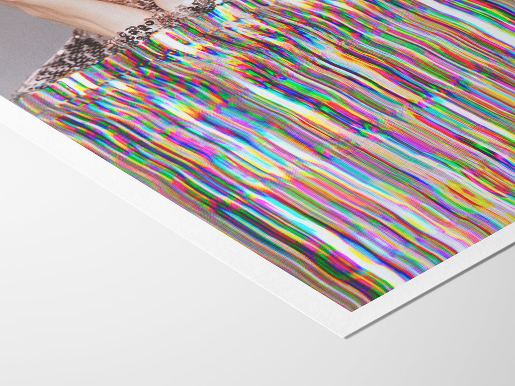 Surreal Altered Fashion Portrait Art - Colorful Glitch Aesthetic Wall Decor for Home, Office, Bedroom | Untitled (10) Giclée Print