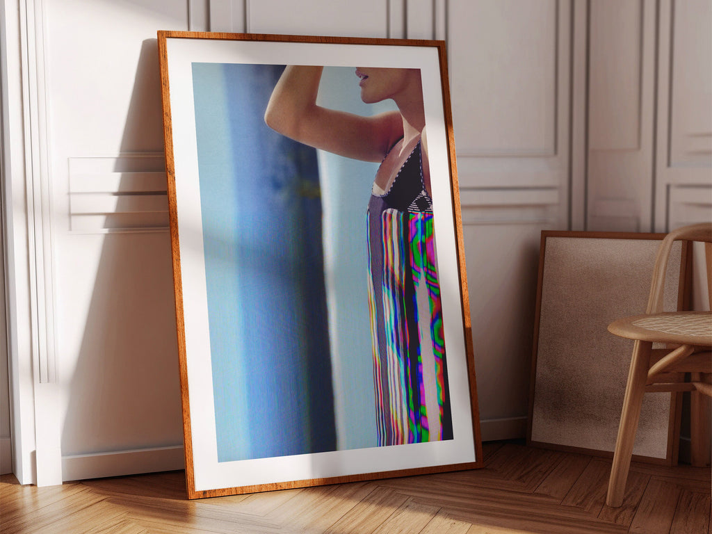 Surreal Altered Fashion Portrait Art - Colorful Glitch Aesthetic Wall Decor for Home or Office | Untitled (11) Giclée Print