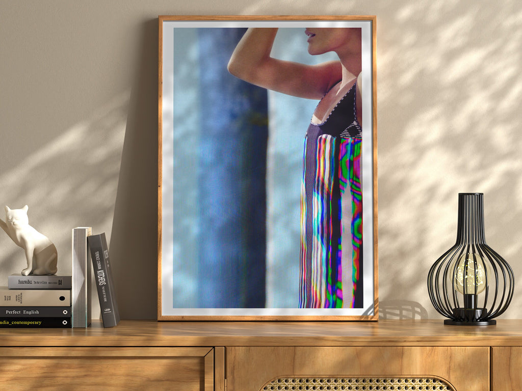 Surreal Altered Fashion Portrait Art - Colorful Glitch Aesthetic Wall Decor for Home or Office | Untitled (11) Giclée Print