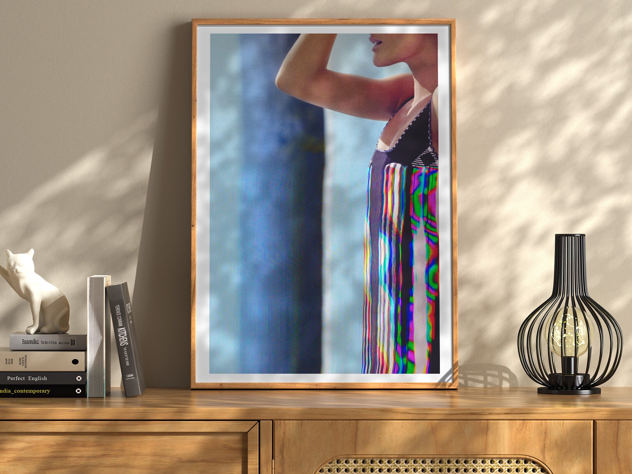 Surreal Altered Fashion Portrait Art - Colorful Glitch Aesthetic Wall Decor for Home or Office | Untitled (11) Giclée Print