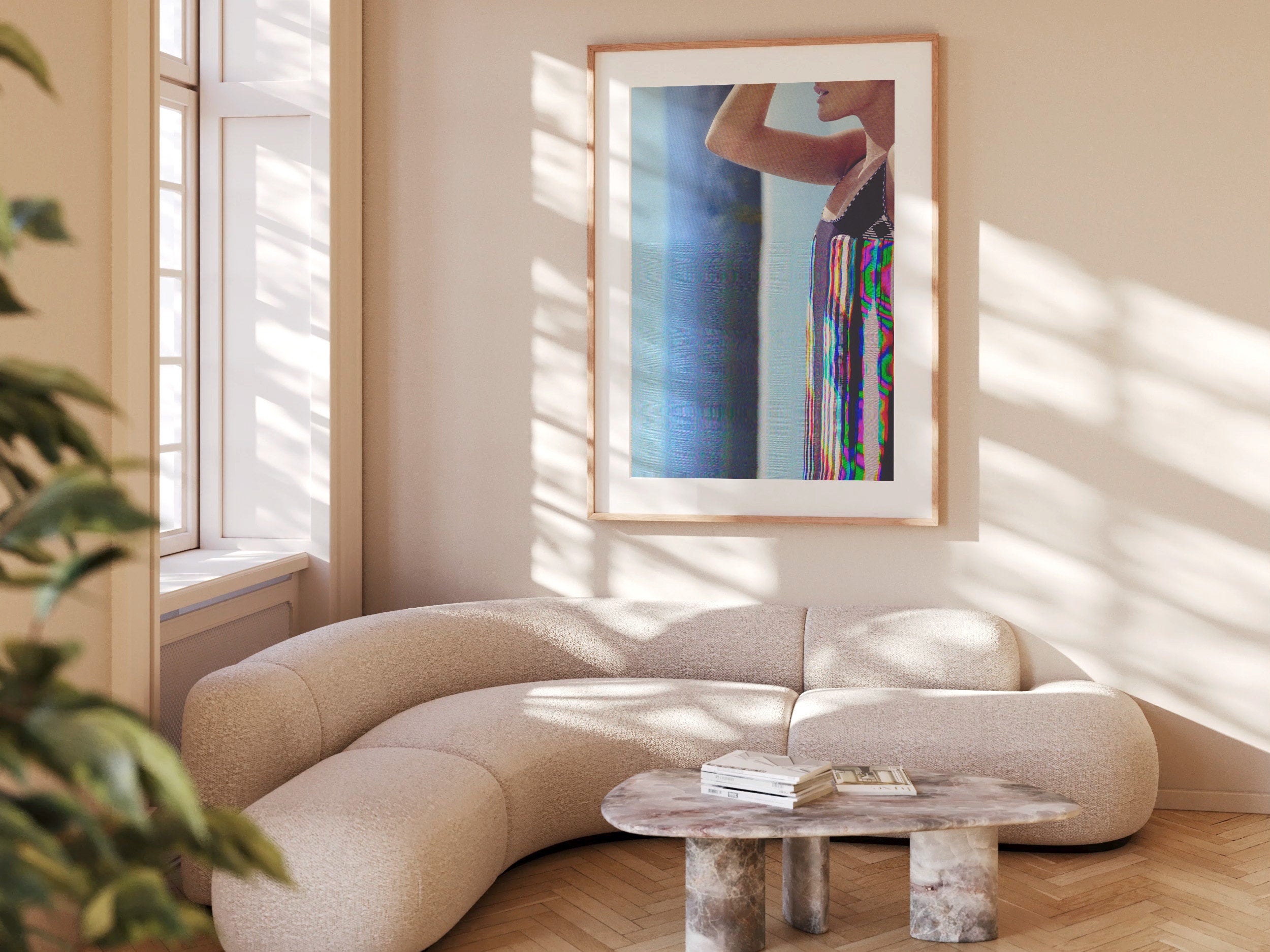 Surreal Altered Fashion Portrait Art - Colorful Glitch Aesthetic Wall Decor for Home or Office | Untitled (11) Giclée Print