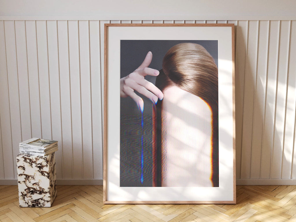 Surreal Altered Portrait Art Print - Unique Glitch Aesthetic for Contemporary Home Decor | Untitled (23) Giclée Print