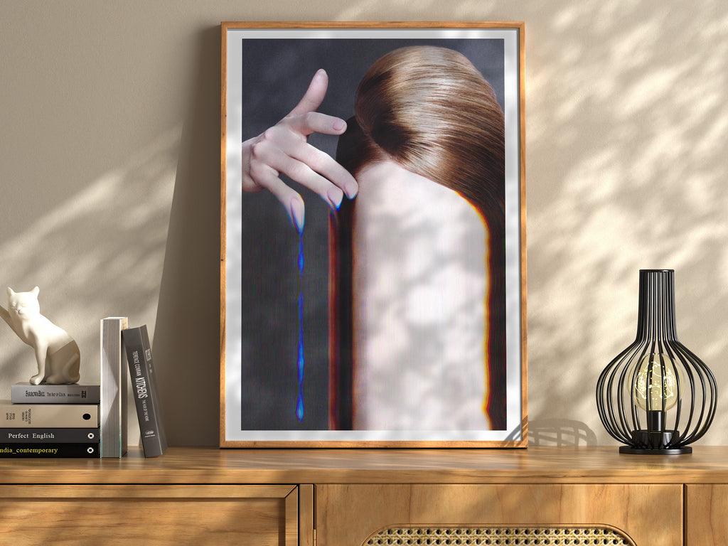Surreal Altered Portrait Art Print - Unique Glitch Aesthetic for Contemporary Home Decor | Untitled (23) Giclée Print