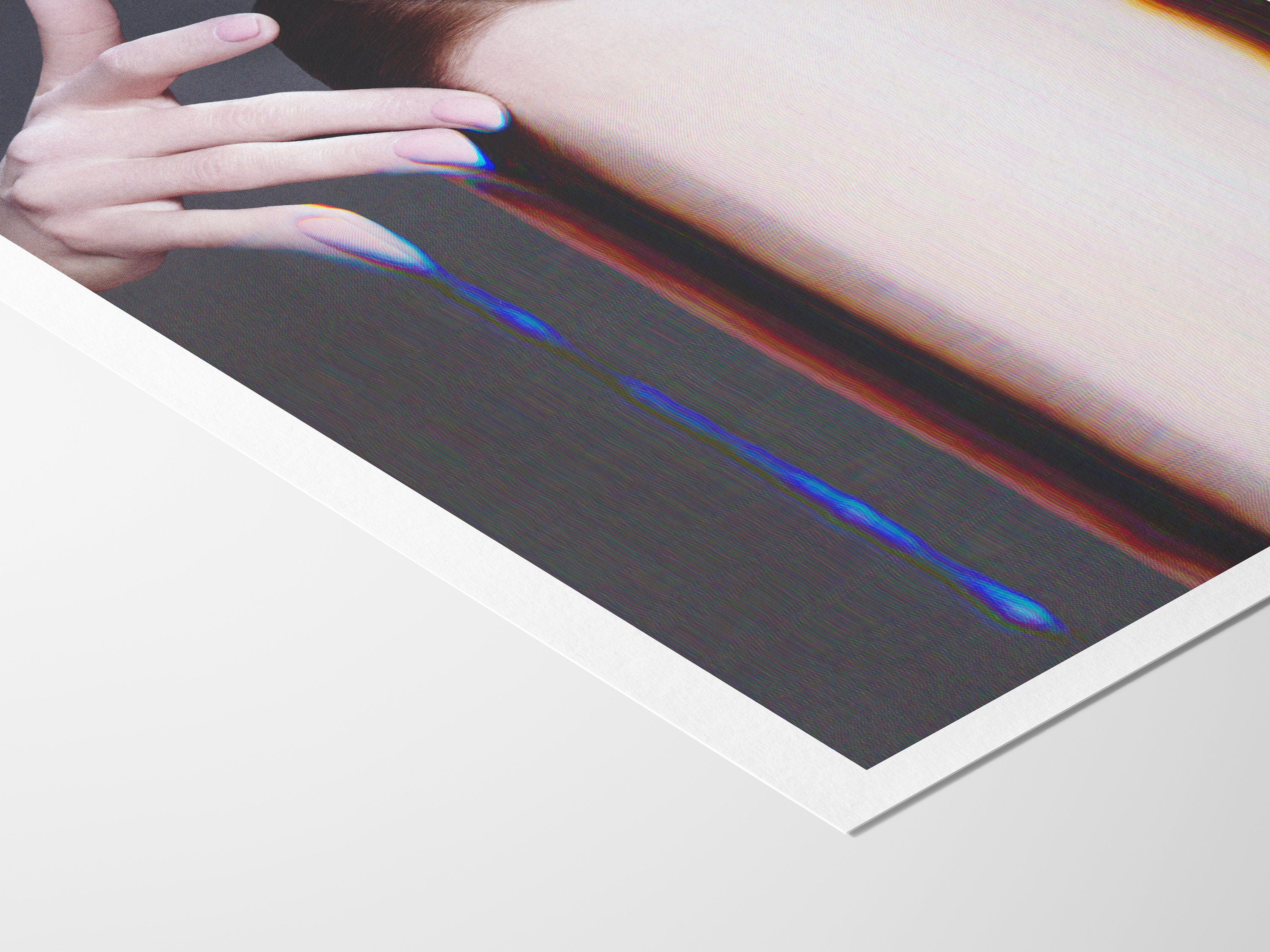 Surreal Altered Portrait Art Print - Unique Glitch Aesthetic for Contemporary Home Decor | Untitled (23) Giclée Print