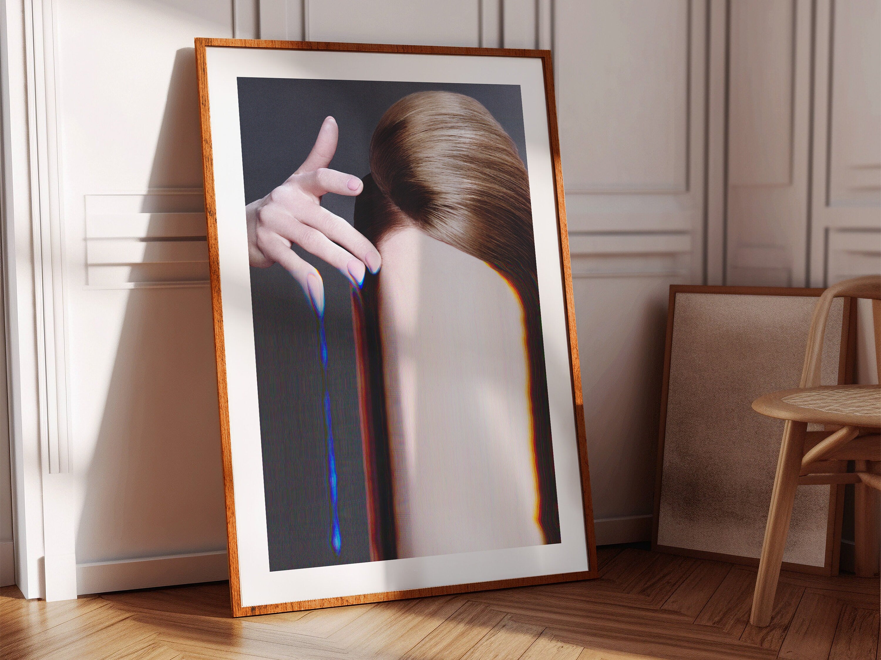 Surreal Altered Portrait Art Print - Unique Glitch Aesthetic for Contemporary Home Decor | Untitled (23) Giclée Print