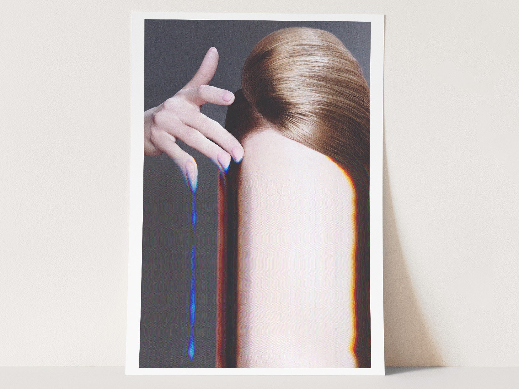 Surreal Altered Portrait Art Print - Unique Glitch Aesthetic for Contemporary Home Decor | Untitled (23) Giclée Print