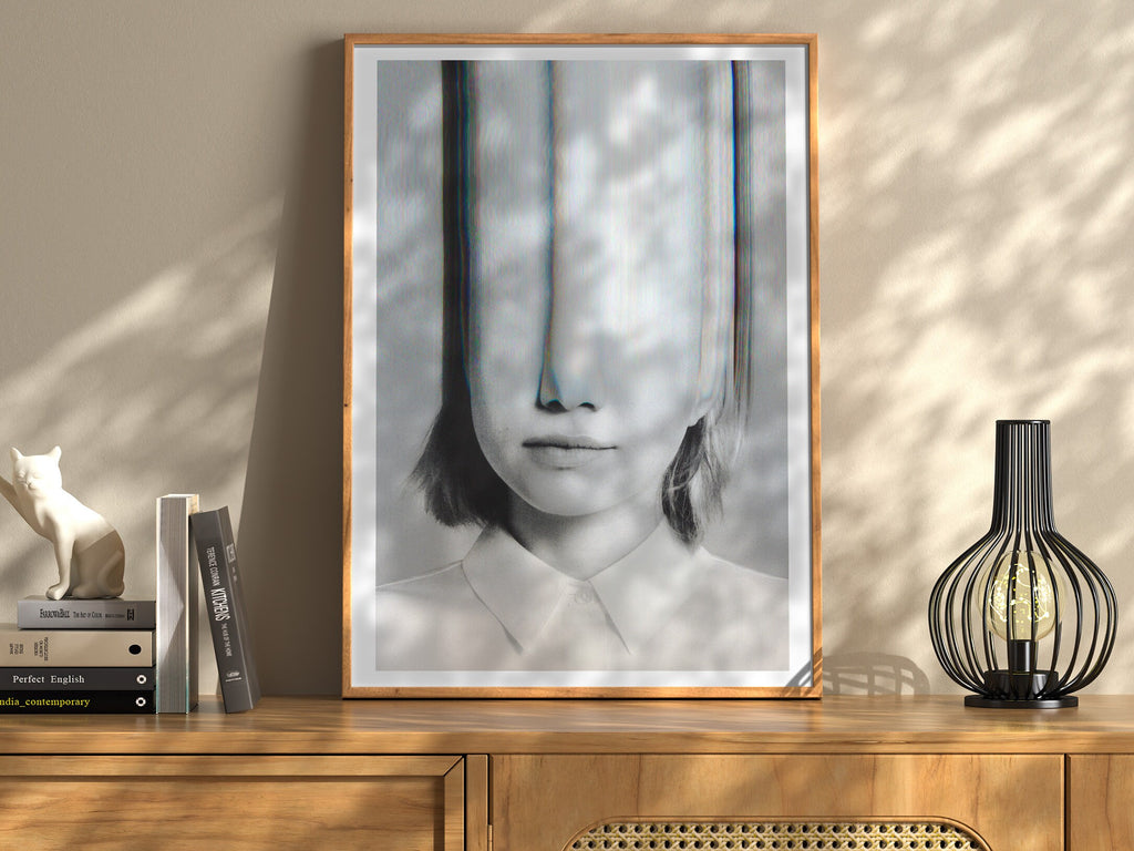 Distorted Portrait Art Print - Surreal Minimalist Aesthetic for Contemporary Home Decor | Untitled (24) Giclée Print