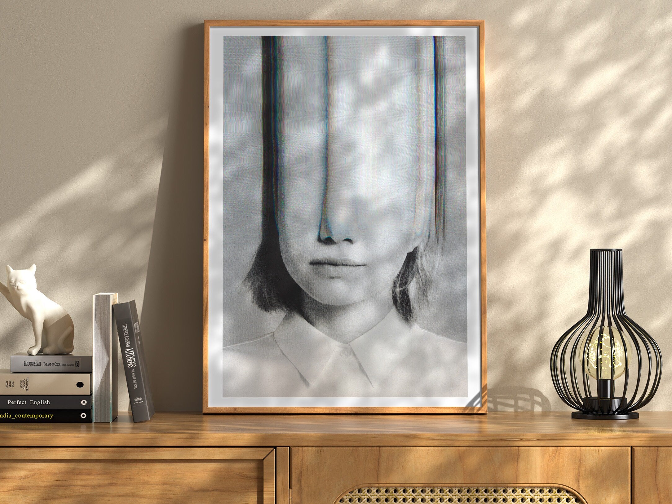Distorted Portrait Art Print - Surreal Minimalist Aesthetic for Contemporary Home Decor | Untitled (24) Giclée Print