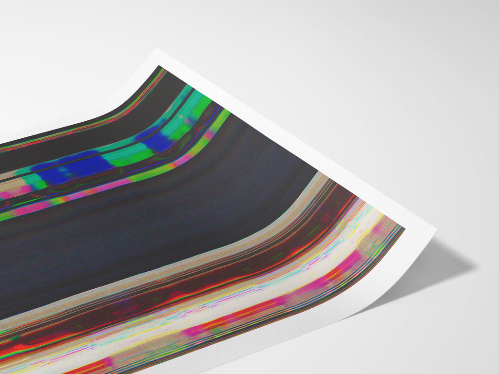 Woman Reading Altered Glitch Photo Wall Art - Colorful Maximalist Aesthetic Decor for Home, Office, Apartment | Untitled (25) Giclée Print