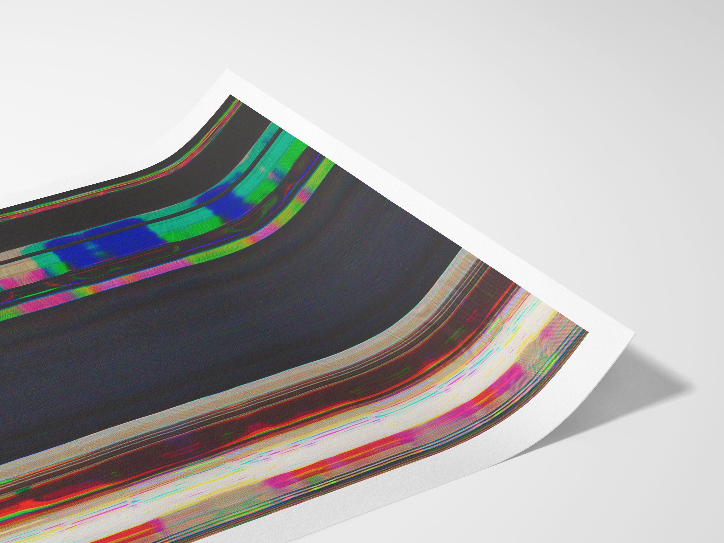 Woman Reading Altered Glitch Photo Wall Art - Colorful Maximalist Aesthetic Decor for Home, Office, Apartment | Untitled (25) Giclée Print