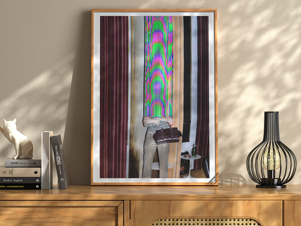 Surreal Altered Fashion Portrait Wall Art - Colorful Glitch Aesthetic Decor for Modern Home or Office | Untitled (27) Giclée Print