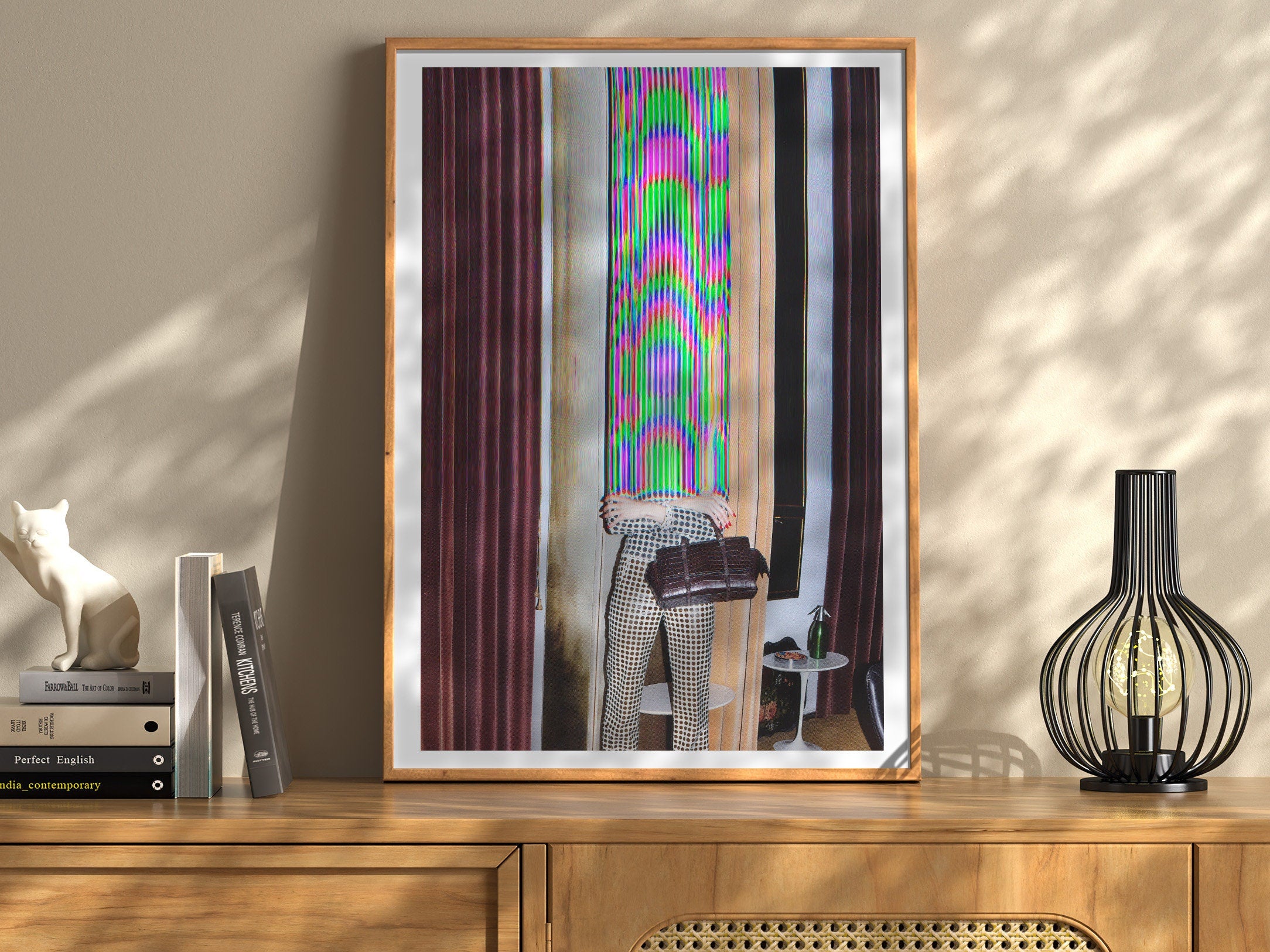 Surreal Altered Fashion Portrait Wall Art - Colorful Glitch Aesthetic Decor for Modern Home or Office | Untitled (27) Giclée Print