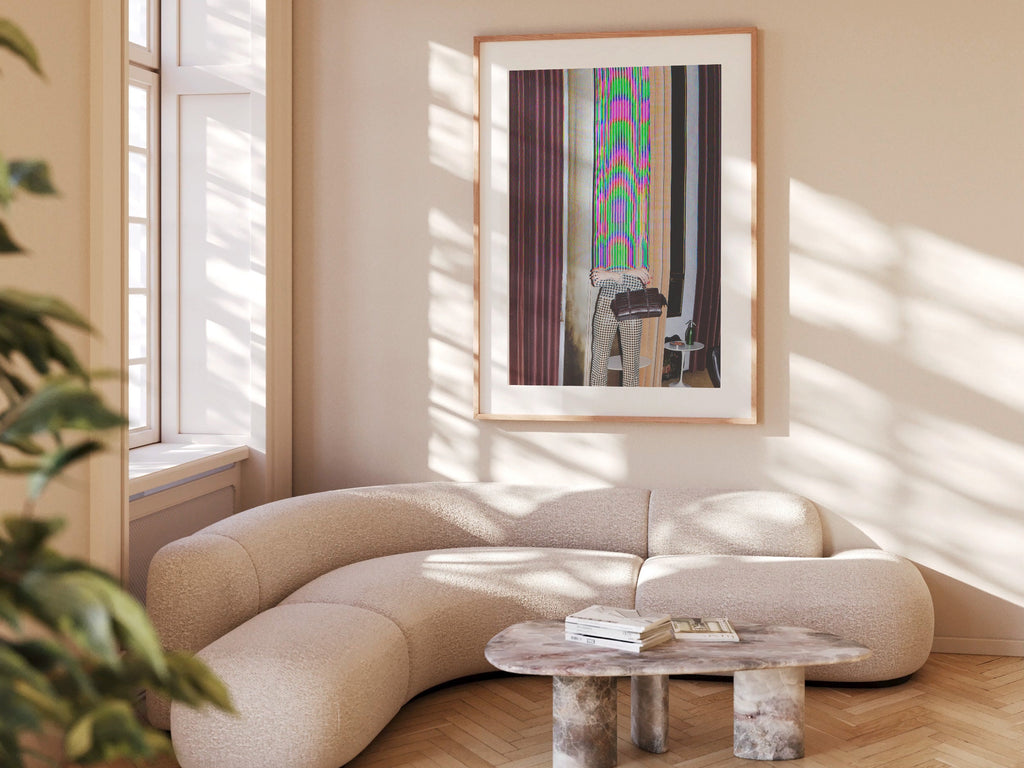 Surreal Altered Fashion Portrait Wall Art - Colorful Glitch Aesthetic Decor for Modern Home or Office | Untitled (27) Giclée Print