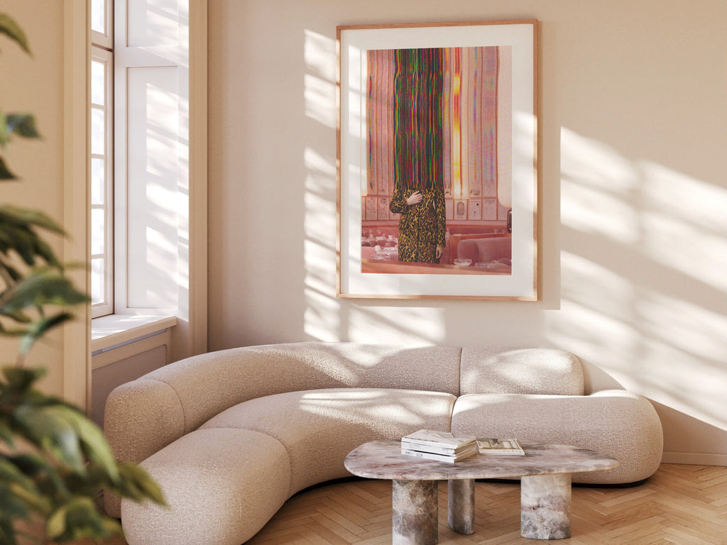 Surreal Altered Fashion Portrait Wall Art - Colorful Glitch Aesthetic for Contemporary Home Decor | Untitled (28) Giclée Print