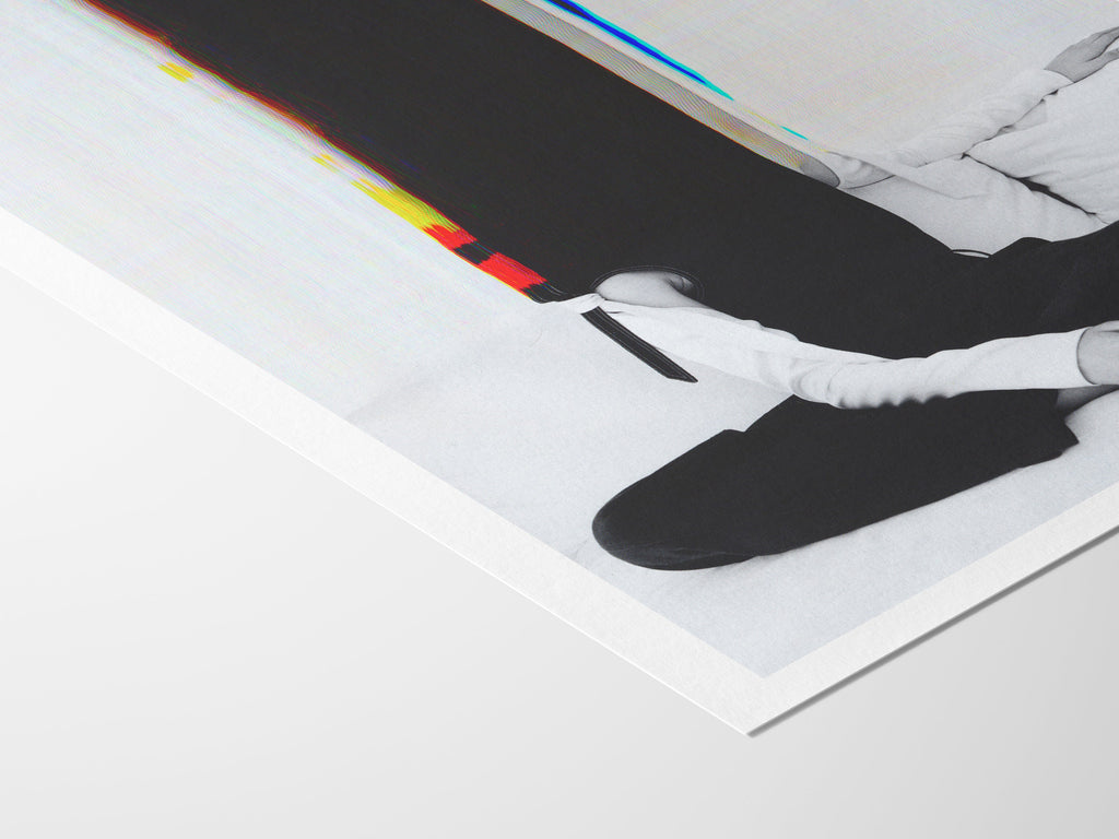 Woman Sitting Altered Portrait Photo Wall Art - Unique Black and White Minimal Aesthetic Decor For Home, Office | Untitled (31) Giclée Print