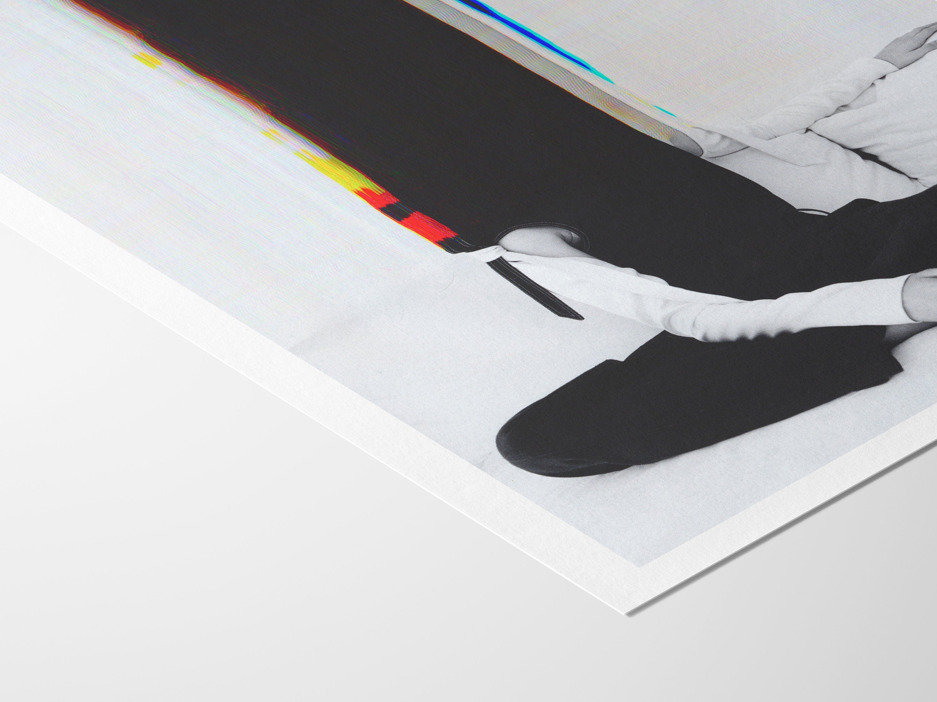 Woman Sitting Altered Portrait Photo Wall Art - Unique Black and White Minimal Aesthetic Decor For Home, Office | Untitled (31) Giclée Print