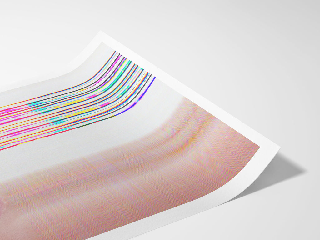 Surreal Altered Portrait Art Print - Colorful Glitch Aesthetic Wall Decor for Modern Home and Office | Untitled (43) Giclée Print