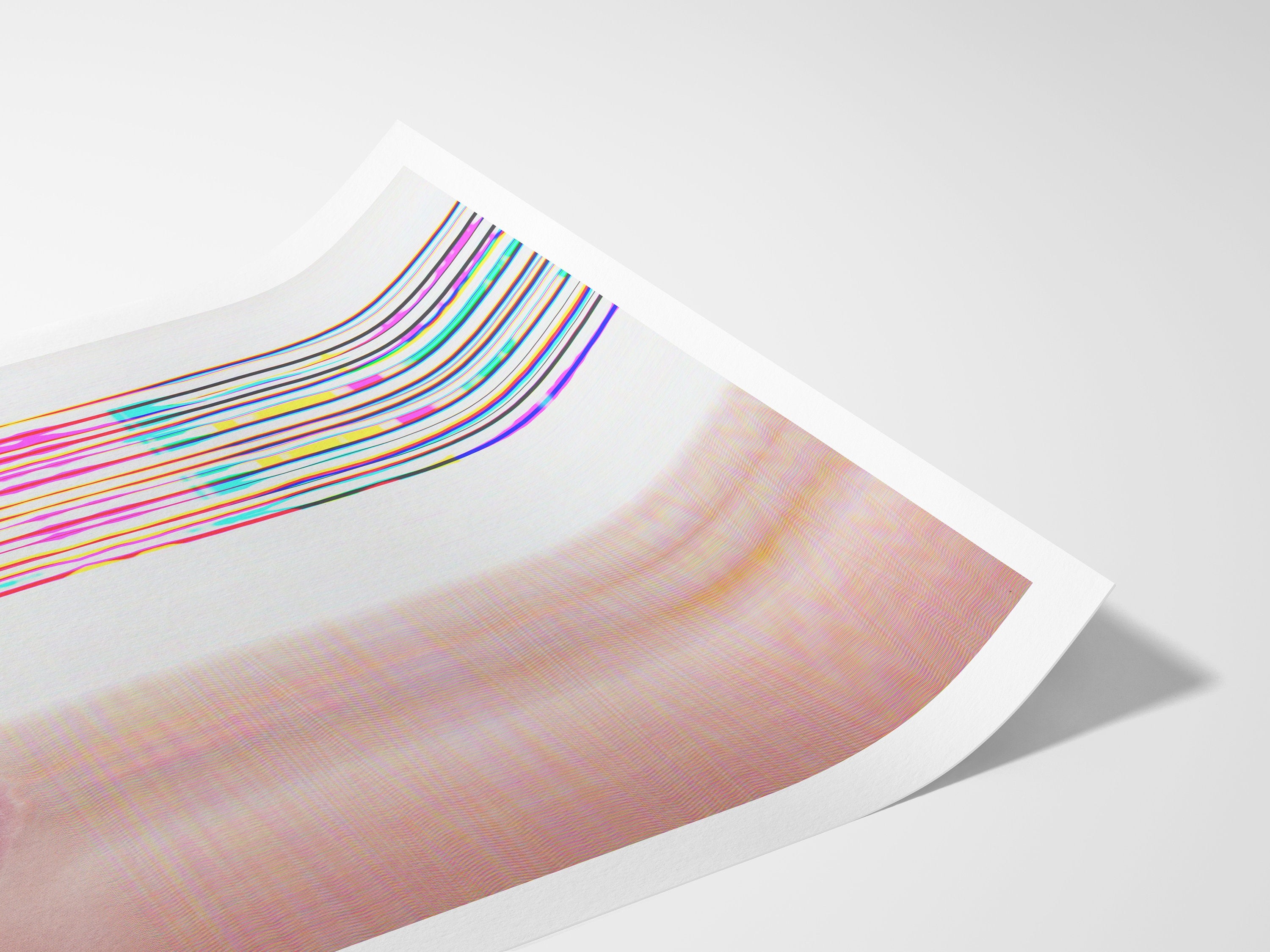 Surreal Altered Portrait Art Print - Colorful Glitch Aesthetic Wall Decor for Modern Home and Office | Untitled (43) Giclée Print