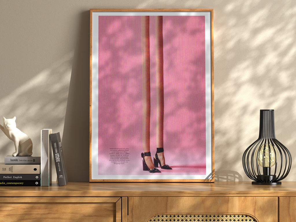 Pink Altered Fashion Photo Wall Art - Cute Feminine Wall Decor For Bedroom, Bathroom, Living Room, Office | Untitled (45) Giclée Print