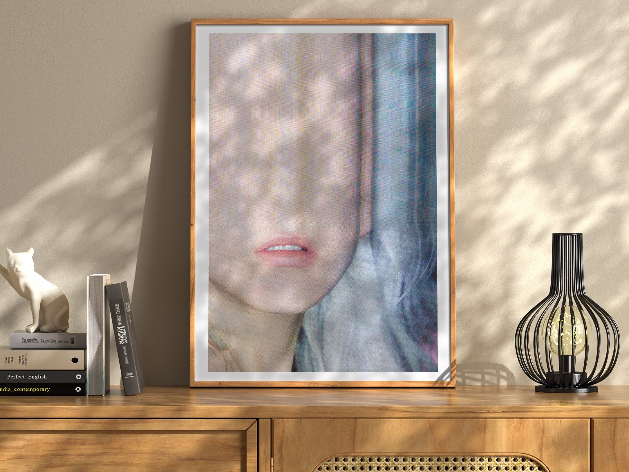 Surreal Altered Portrait Wall Art - Dreamy Feminine Glitch Aesthetic for Contemporary Home Decor | Untitled (48) Giclée Print