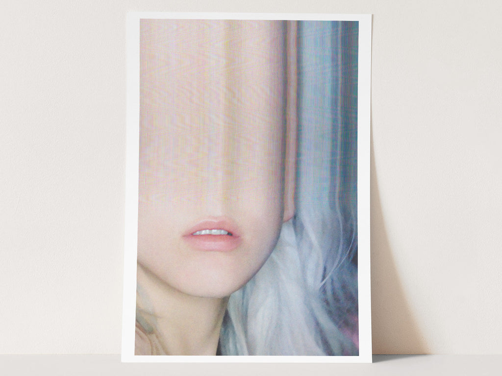 Surreal Altered Portrait Wall Art - Dreamy Feminine Glitch Aesthetic for Contemporary Home Decor | Untitled (48) Giclée Print