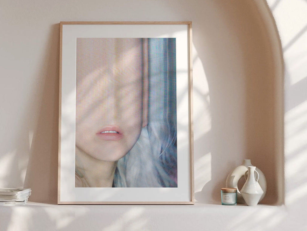 Surreal Altered Portrait Wall Art - Dreamy Feminine Glitch Aesthetic for Contemporary Home Decor | Untitled (48) Giclée Print