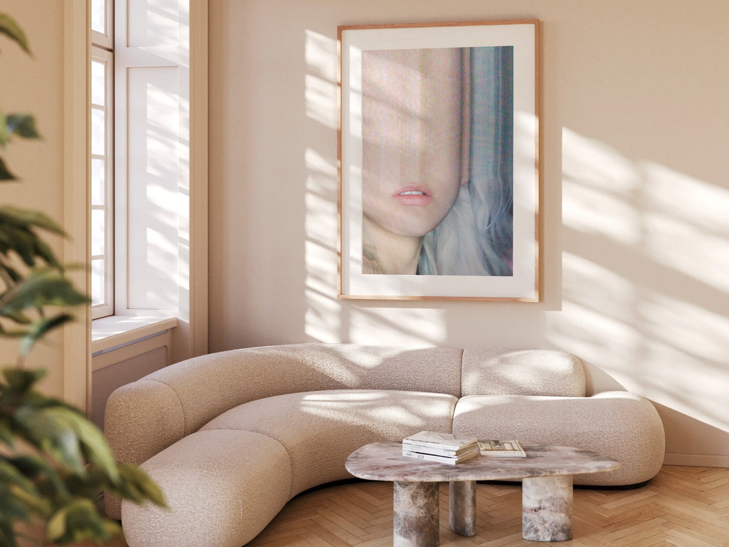 Surreal Altered Portrait Wall Art - Dreamy Feminine Glitch Aesthetic for Contemporary Home Decor | Untitled (48) Giclée Print