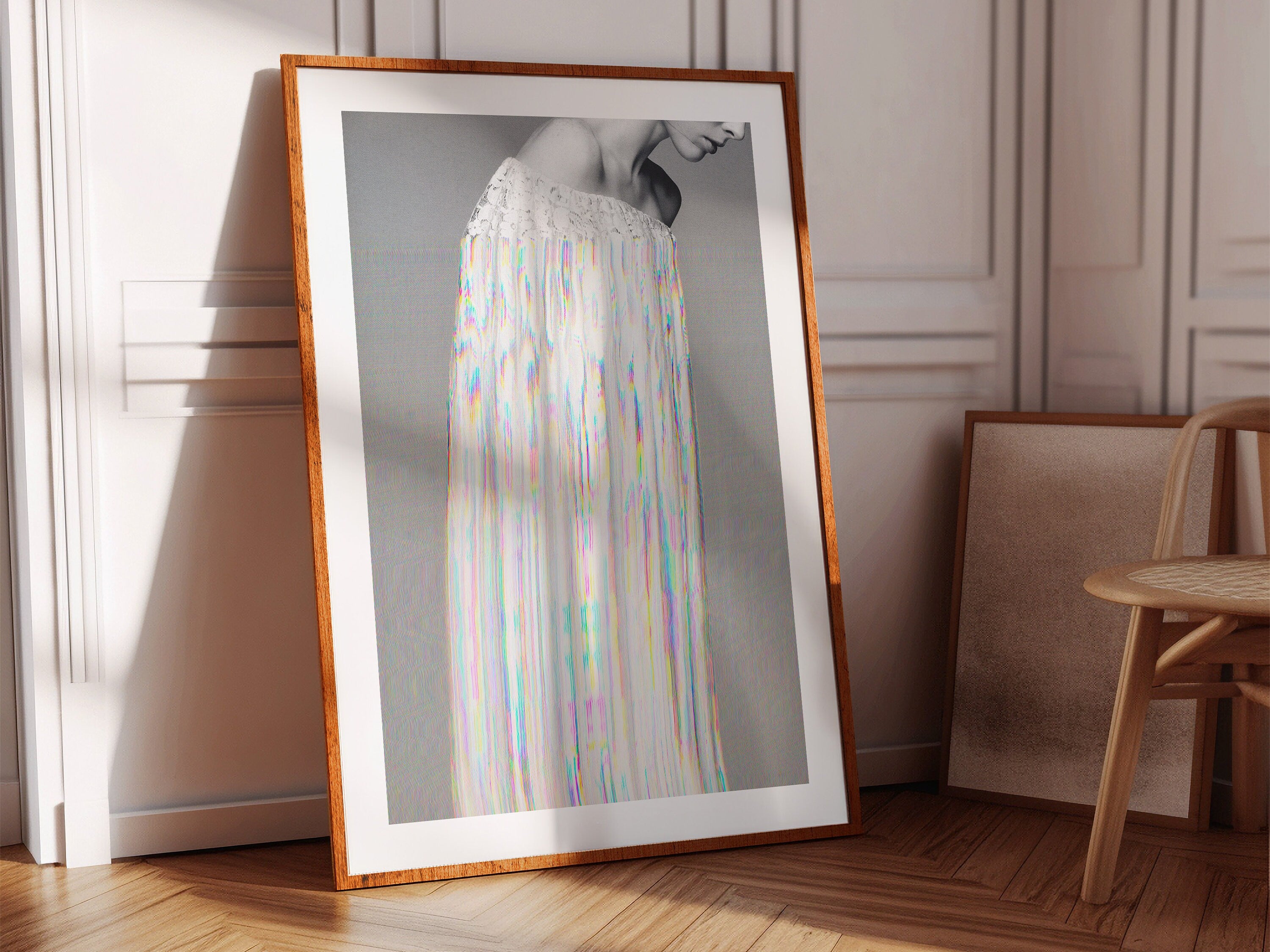 Ethereal Altered Fashion Portrait - Surreal Minimalist Wall Art for Contemporary Home Decor | Untitled (50) Giclée Print