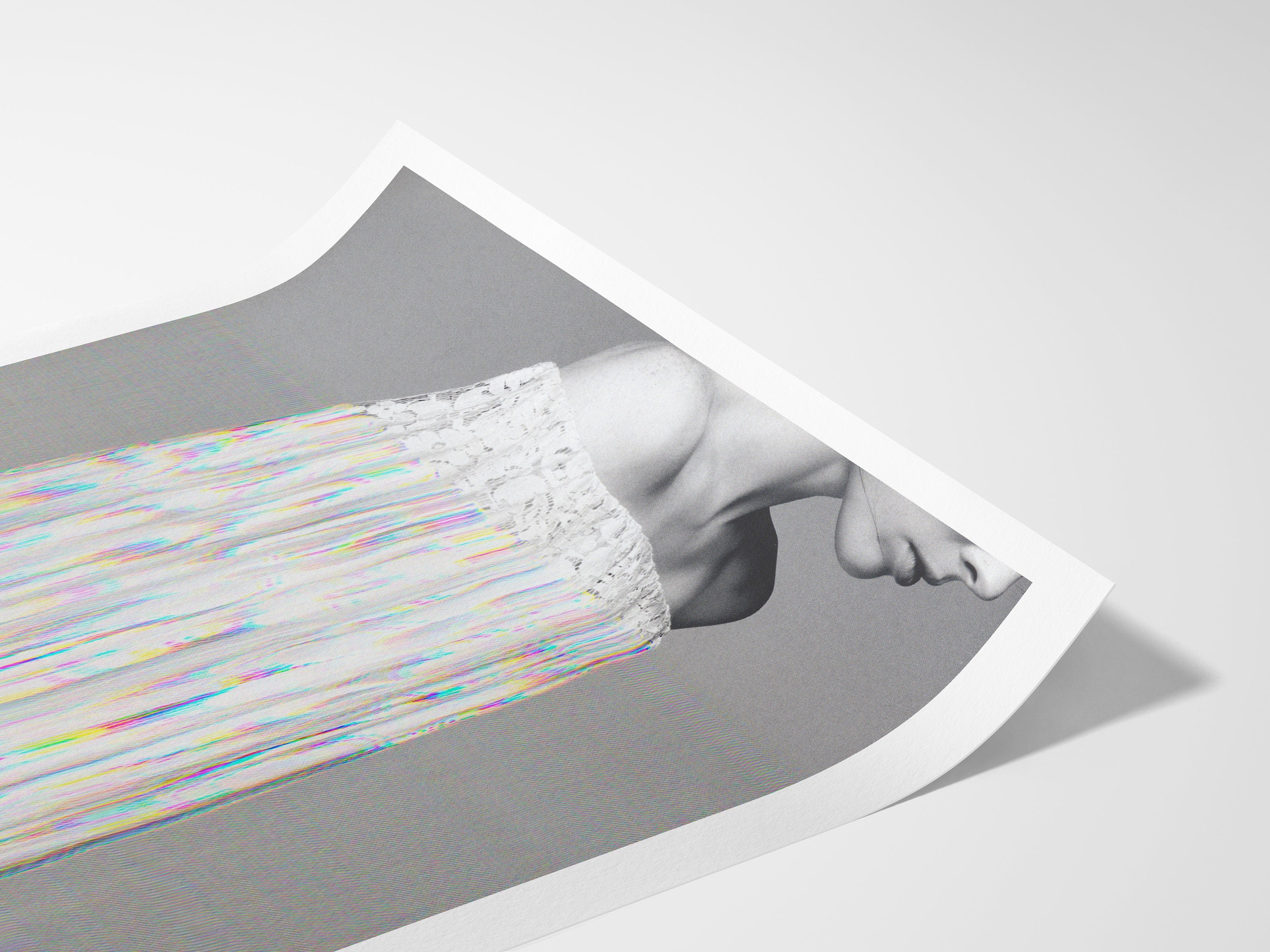 Ethereal Altered Fashion Portrait - Surreal Minimalist Wall Art for Contemporary Home Decor | Untitled (50) Giclée Print