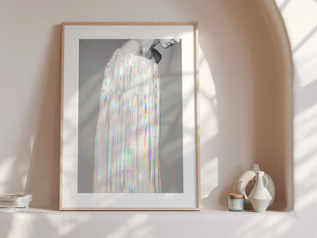 Ethereal Altered Fashion Portrait - Surreal Minimalist Wall Art for Contemporary Home Decor | Untitled (50) Giclée Print