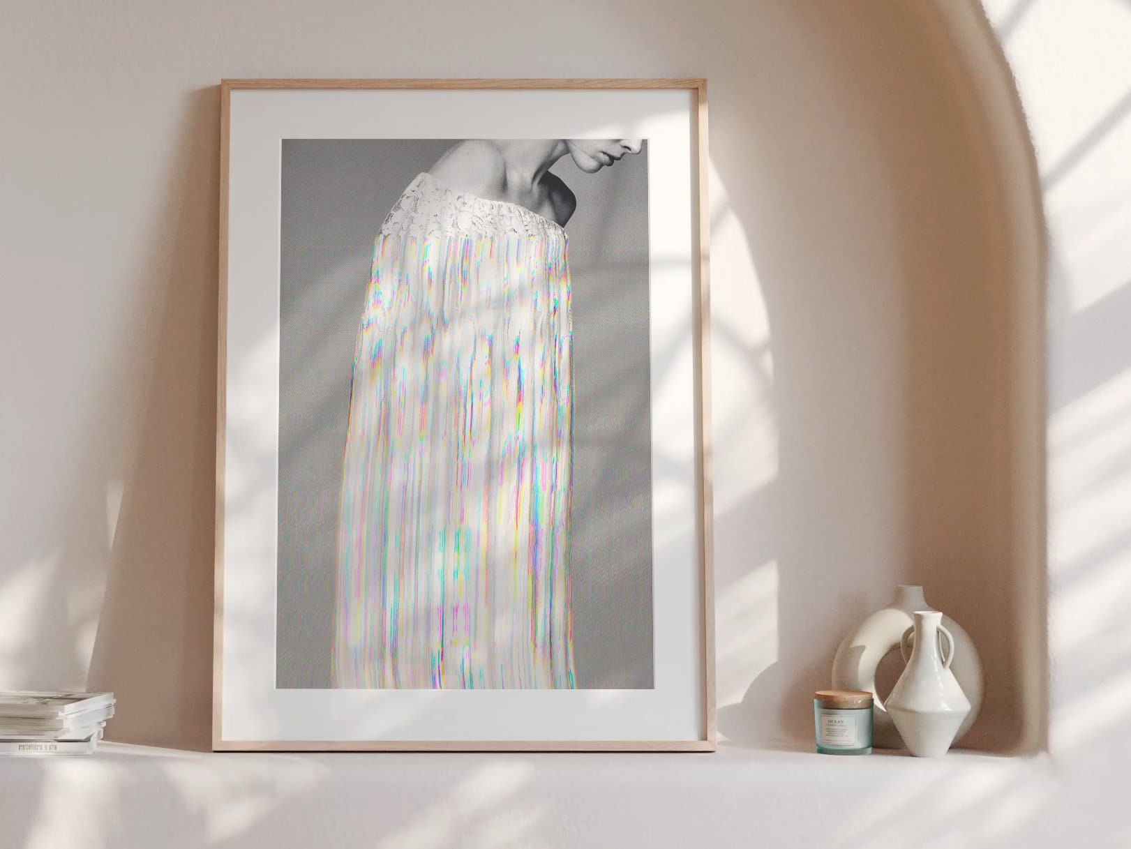 Ethereal Altered Fashion Portrait - Surreal Minimalist Wall Art for Contemporary Home Decor | Untitled (50) Giclée Print