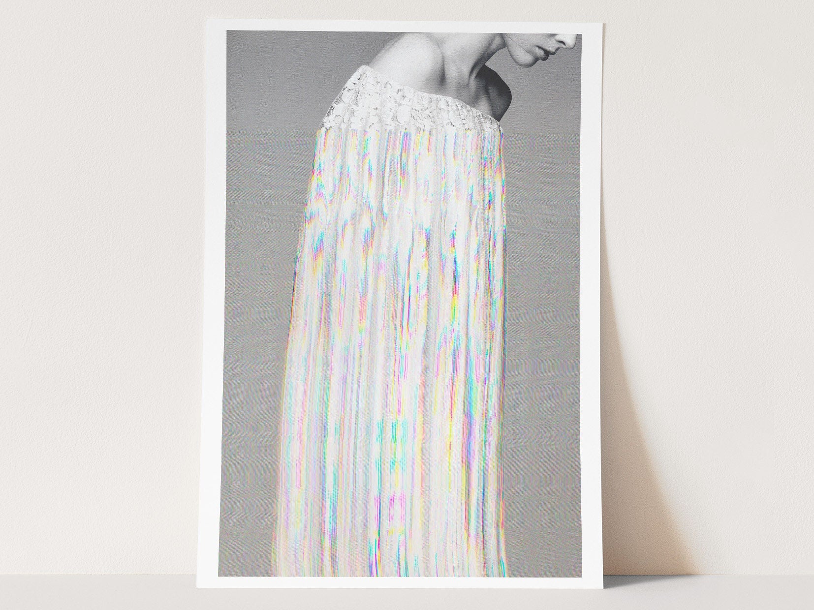 Ethereal Altered Fashion Portrait - Surreal Minimalist Wall Art for Contemporary Home Decor | Untitled (50) Giclée Print