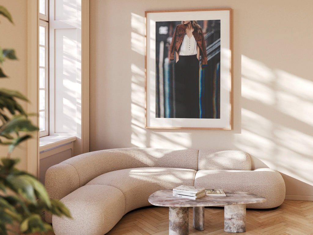 Chic Modern Fashion Portrait Wall Art - Stylish Feminine Decor for Living Room, Office, or Bedroom | Untitled (51) Giclée Print