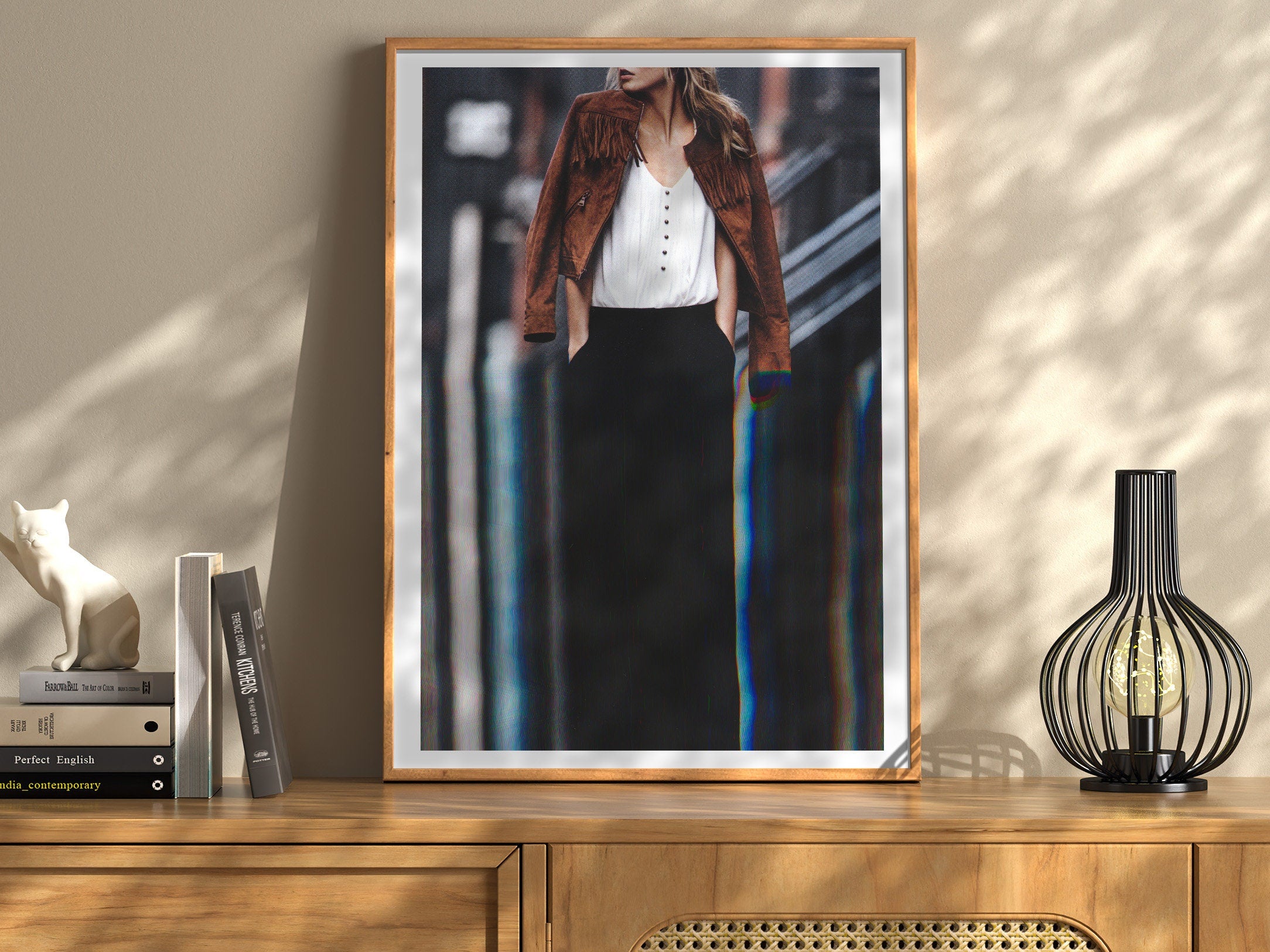 Chic Modern Fashion Portrait Wall Art - Stylish Feminine Decor for Living Room, Office, or Bedroom | Untitled (51) Giclée Print