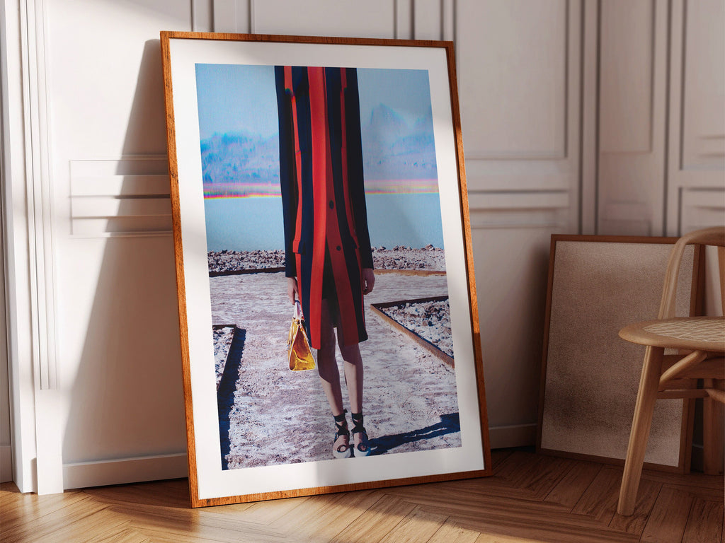 Surreal Fashion Portrait Art Print - Bold Colorful Style with an Abstract Landscape for Modern Home Decor | Untitled (55) Giclée Print