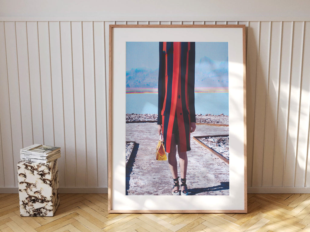 Surreal Fashion Portrait Art Print - Bold Colorful Style with an Abstract Landscape for Modern Home Decor | Untitled (55) Giclée Print