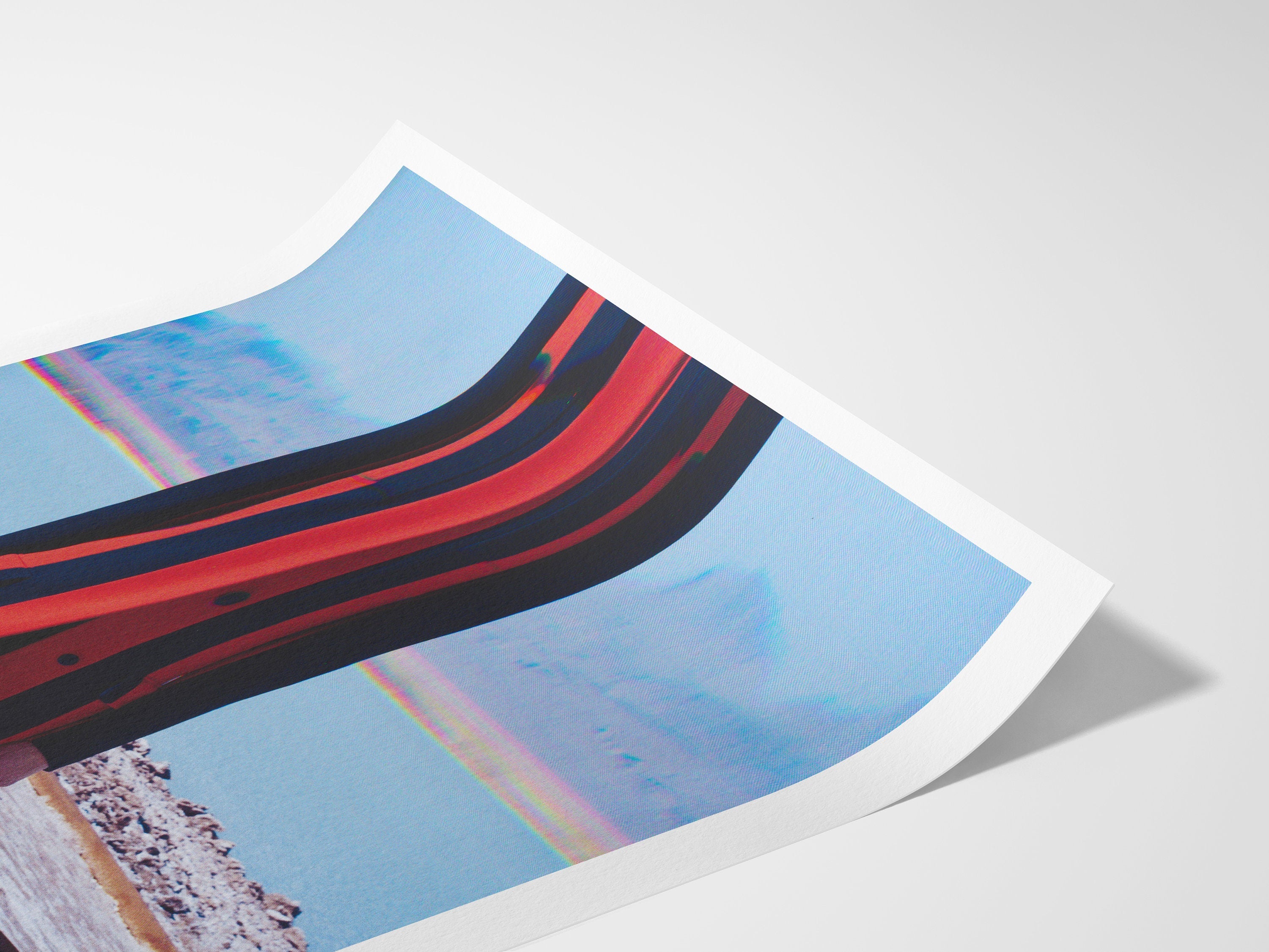 Surreal Fashion Portrait Art Print - Bold Colorful Style with an Abstract Landscape for Modern Home Decor | Untitled (55) Giclée Print