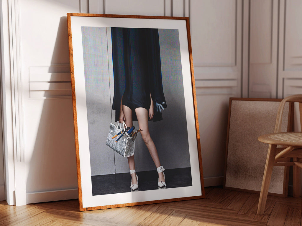 Surrealist Altered Fashion Portrait - Unique Abstract Wall Art for Contemporary Home Decor | Untitled (57) Giclée Print