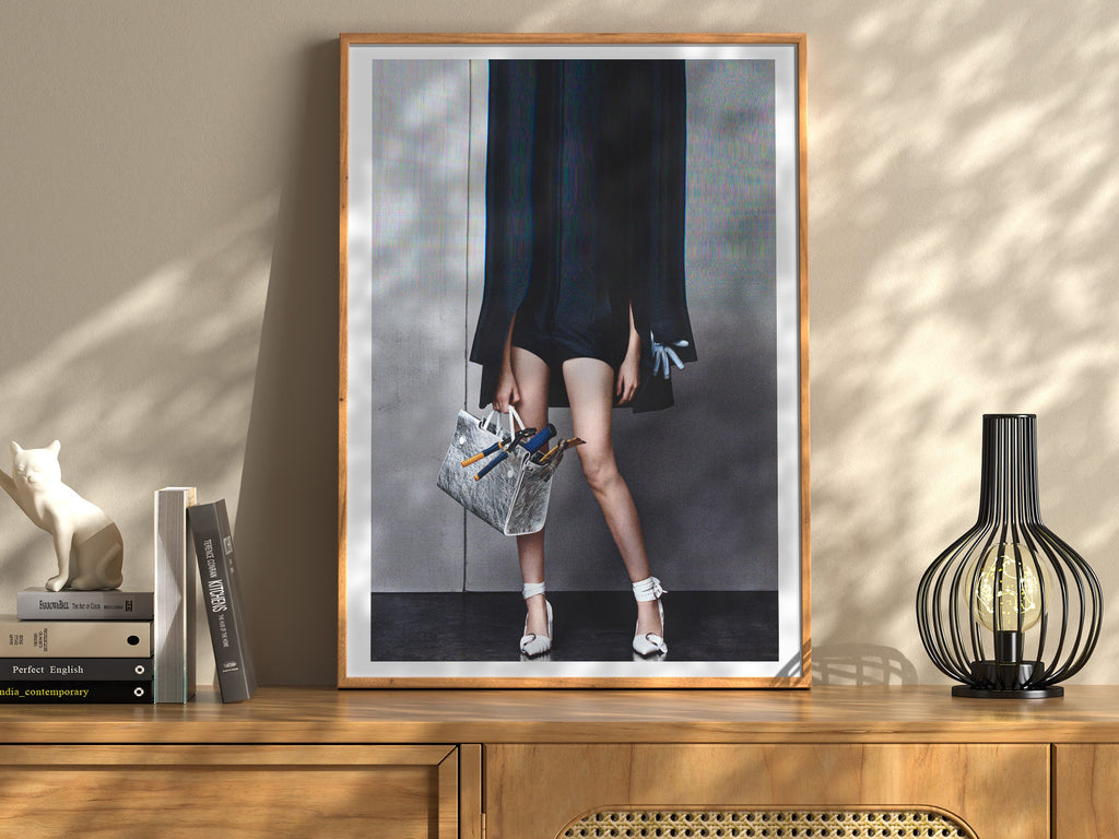 Surrealist Altered Fashion Portrait - Unique Abstract Wall Art for Contemporary Home Decor | Untitled (57) Giclée Print
