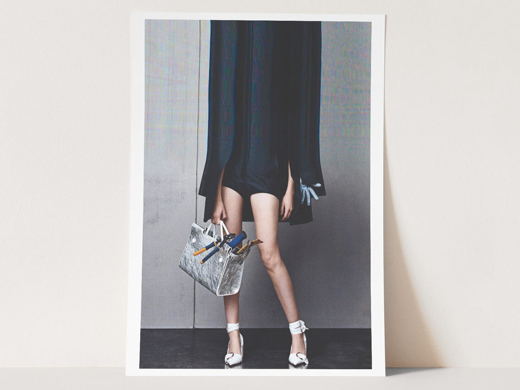 Surrealist Altered Fashion Portrait - Unique Abstract Wall Art for Contemporary Home Decor | Untitled (57) Giclée Print