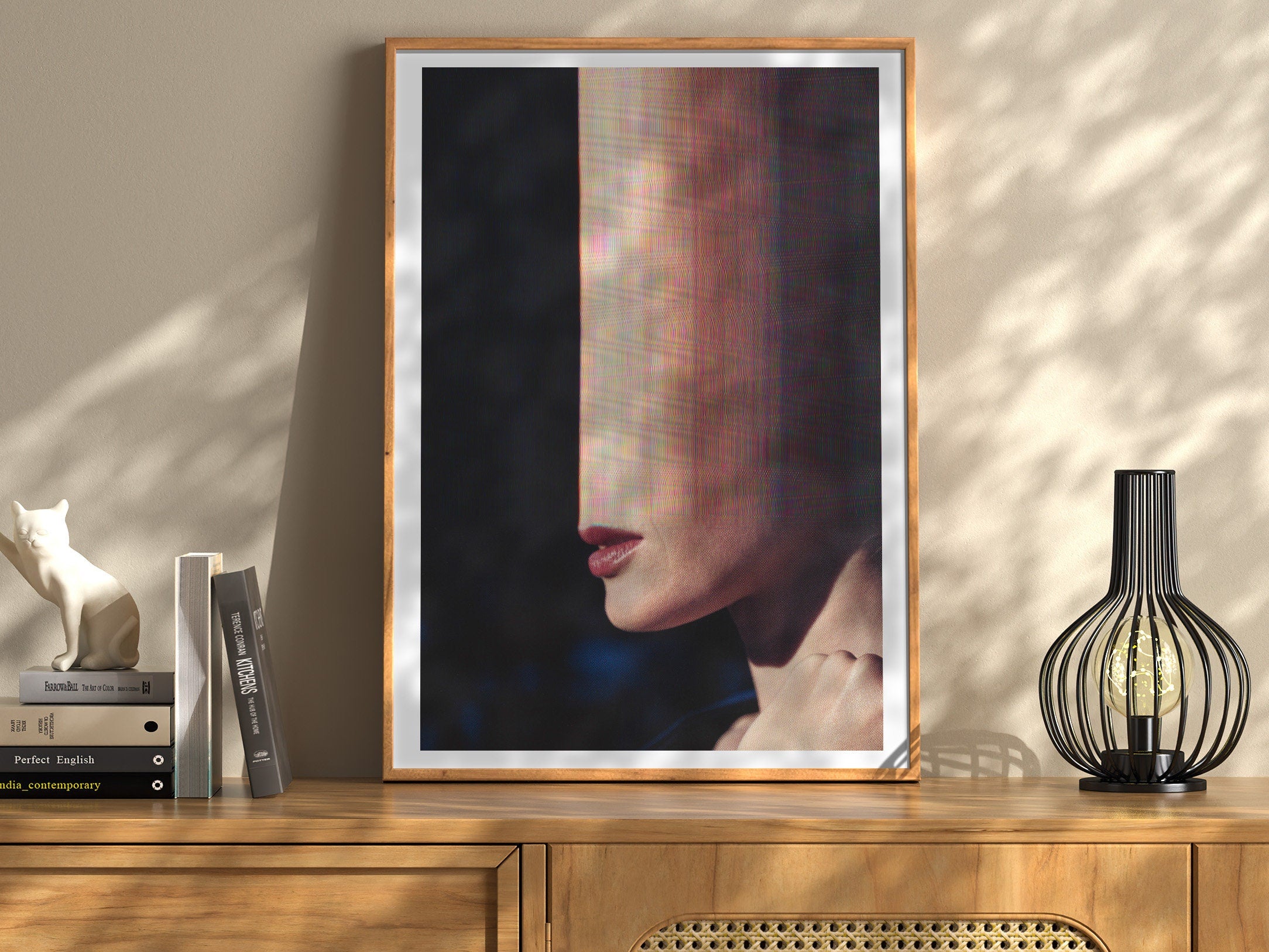 Surreal Altered Portrait Art Print - Abstract Glitch Aesthetic for Contemporary Home Decor | Untitled (63) Giclée Print