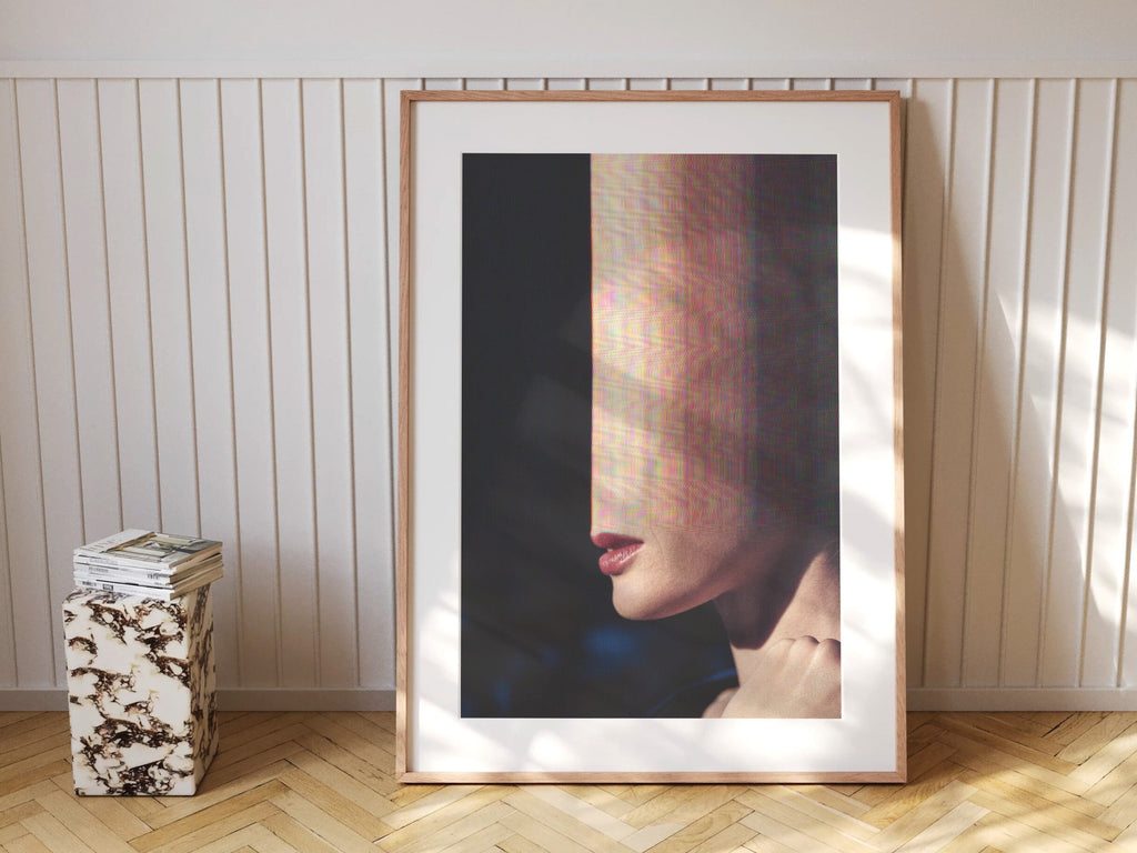 Surreal Altered Portrait Art Print - Abstract Glitch Aesthetic for Contemporary Home Decor | Untitled (63) Giclée Print