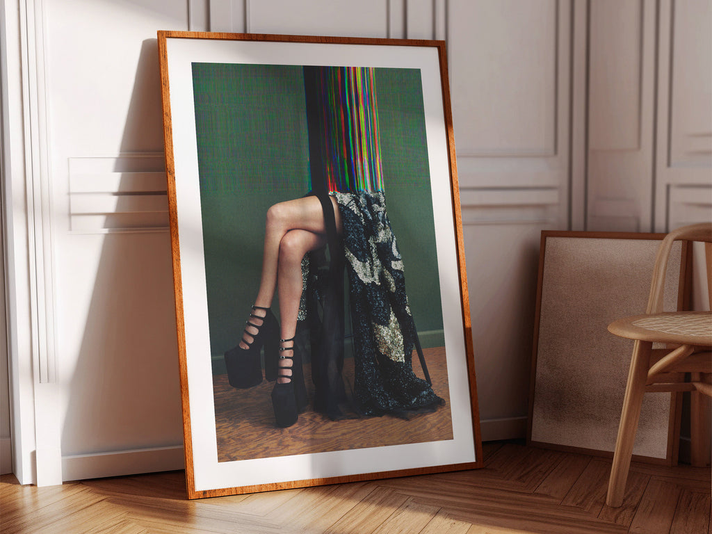 Surreal Altered Fashion Photography Wall Art - Colorful Abstract Elegance for Contemporary Home Decor | Untitled (66) Giclée Print