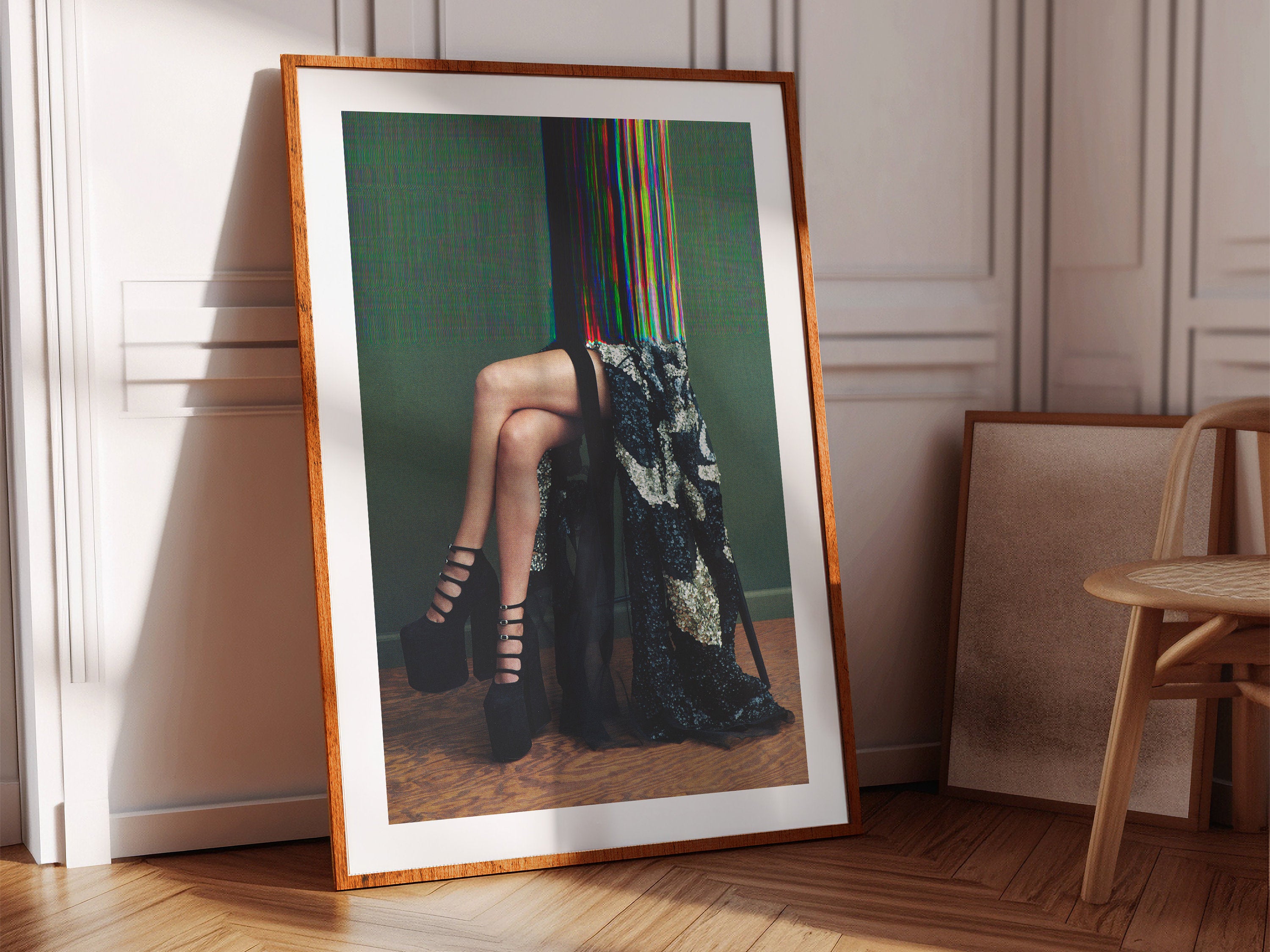 Surreal Altered Fashion Photography Wall Art - Colorful Abstract Elegance for Contemporary Home Decor | Untitled (66) Giclée Print