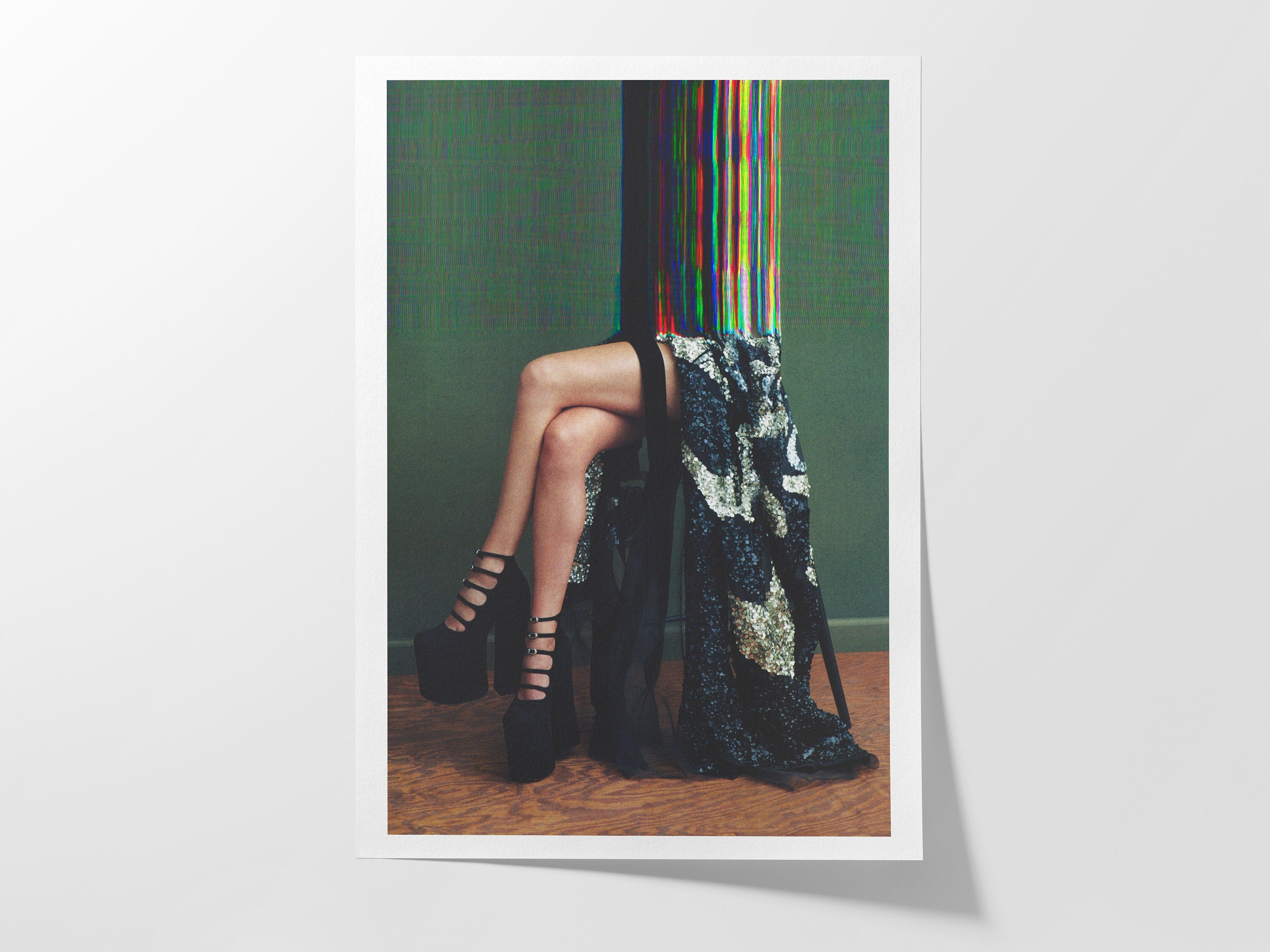 Surreal Altered Fashion Photography Wall Art - Colorful Abstract Elegance for Contemporary Home Decor | Untitled (66) Giclée Print