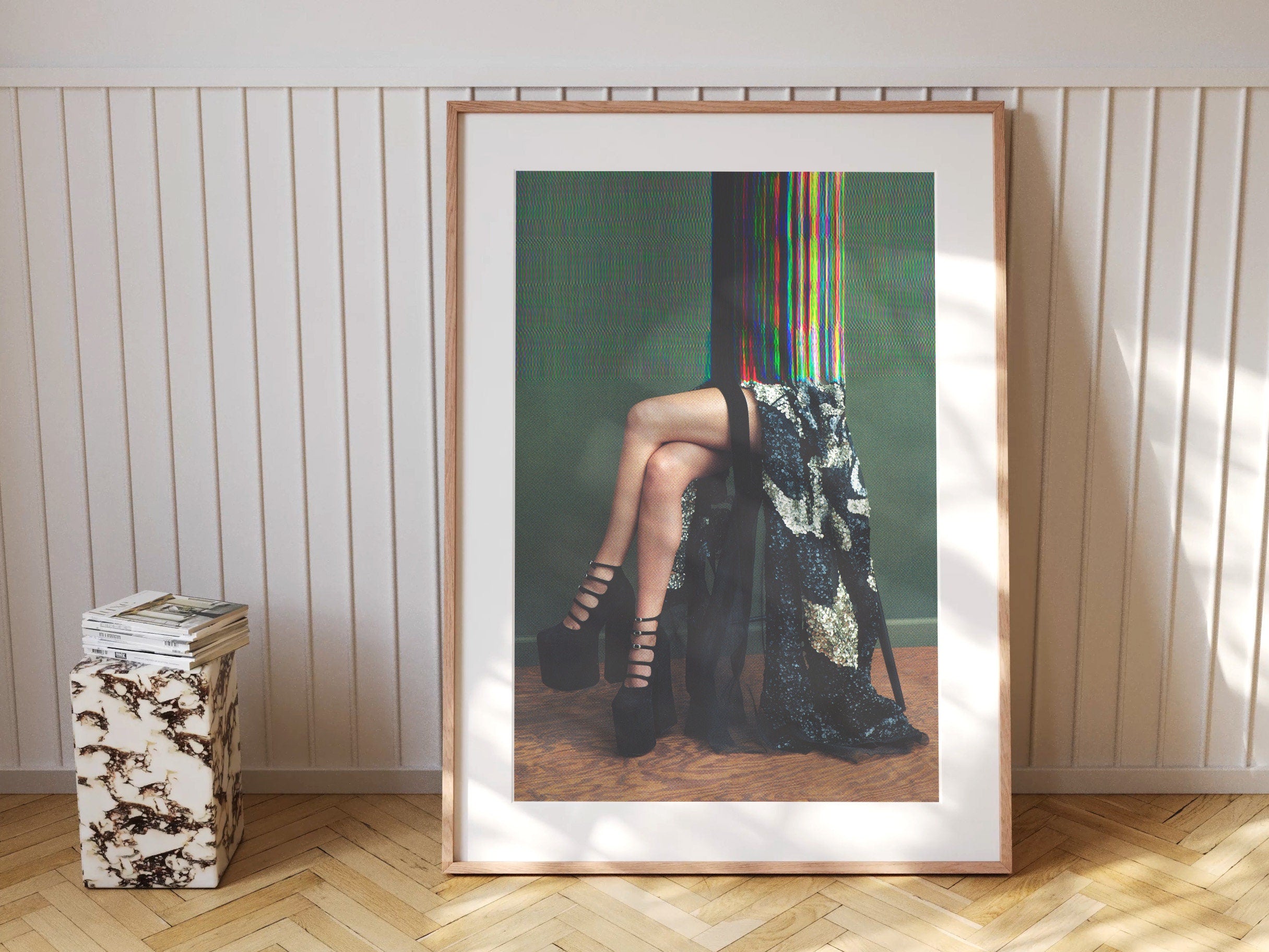 Surreal Altered Fashion Photography Wall Art - Colorful Abstract Elegance for Contemporary Home Decor | Untitled (66) Giclée Print