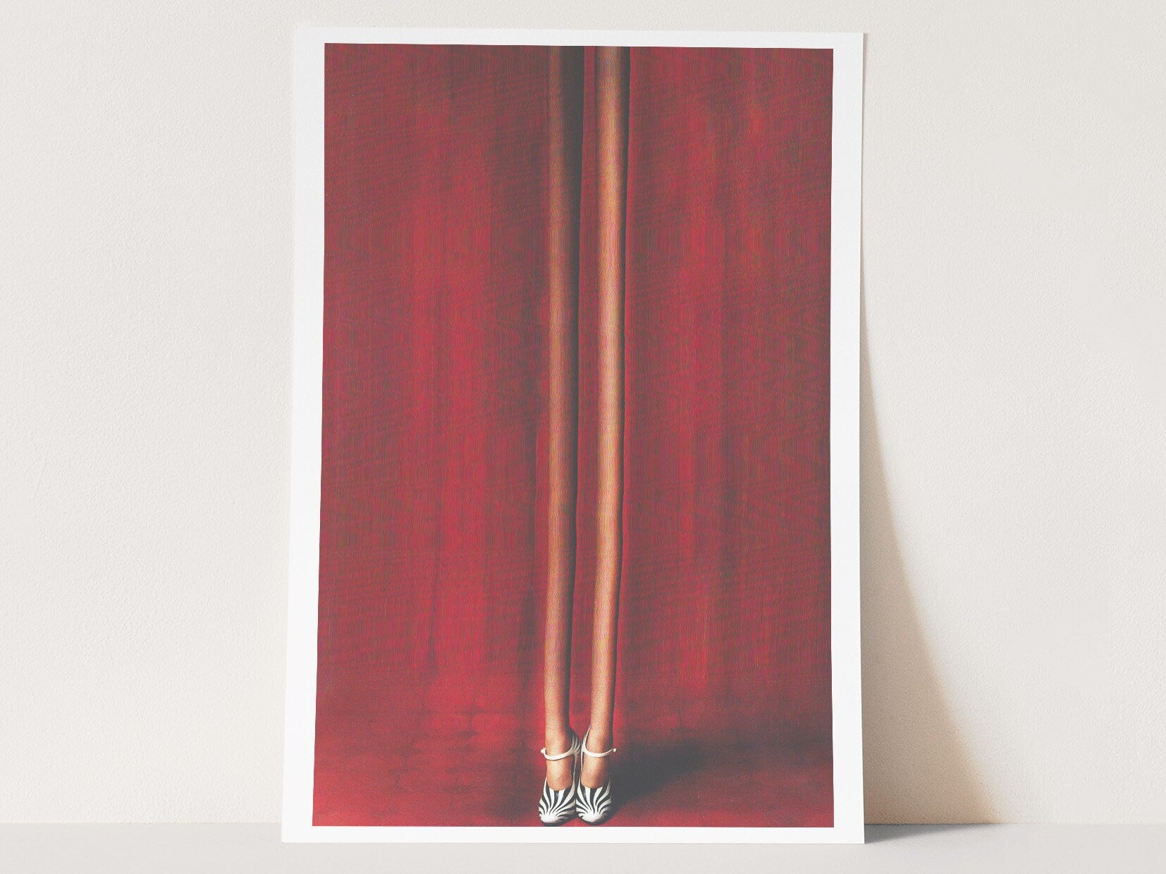 Surreal Elegant Fashion Photography Art - Unique Striped Heels Wall Decor for Contemporary Home Spaces | Untitled (73) Giclée Print