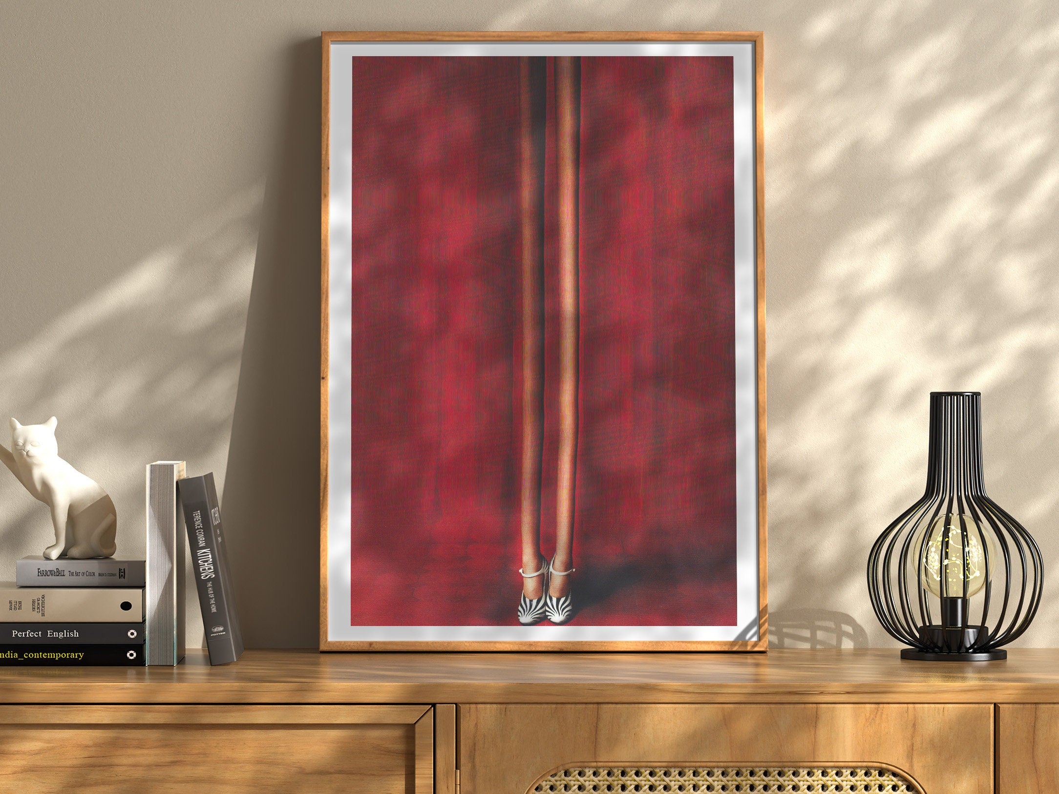 Surreal Elegant Fashion Photography Art - Unique Striped Heels Wall Decor for Contemporary Home Spaces | Untitled (73) Giclée Print